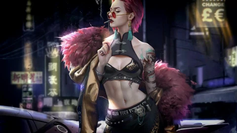 Kuo Cyberpunk 2077 Girl Live Wallpaper - Free Live Wallpaper