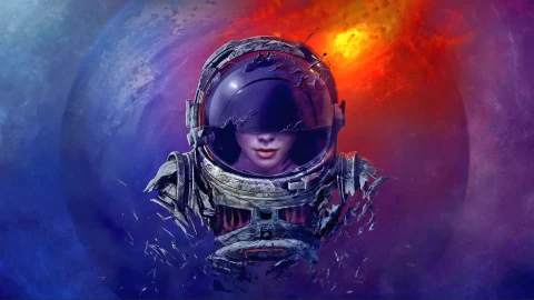 Astronaut Girl Abstract Live Wallpaper - Free Live Wallpaper