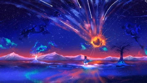 Another Dimension Artwork By Uchuubranko Live Wallpaper - Free Live Wallpaper