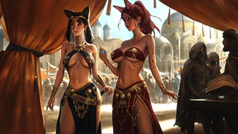 Two Girls Adventure in Sand Kingdom Live Wallpaper - Free Live Wallpaper