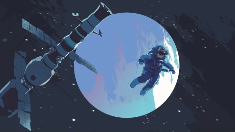 Astronaut In Space With Spinning Planet Live Wallpaper - Free Live Wallpaper