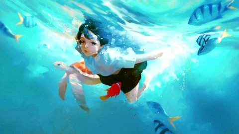 Water Girl Hd Anime Live Wallpaper - Free Live Wallpaper