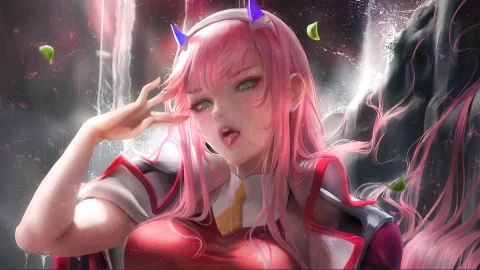 002 Zero Two Cute Girl Anime HD Live Wallpaper - Free Live Wallpaper