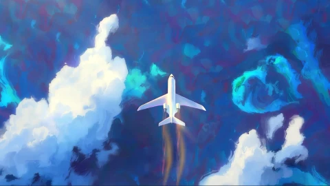 Blue Sky And White Clouds Sea Flight Live Wallpaper - Free Live Wallpaper