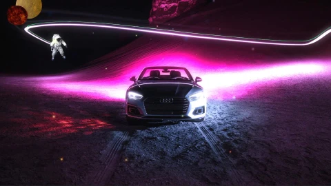 Audi Car In Space Rgb Live Wallpaper - Free Live Wallpaper
