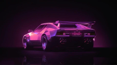 Car Outrun Rgb Live Wallpaper - Free Live Wallpaper