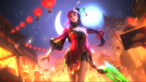Lol Chinese New Year Diana Game Live Wallpaper - Free Live Wallpaper