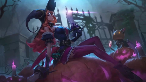 Cute Halloween Witch On Pumpkin Live Wallpaper - Free Live Wallpaper