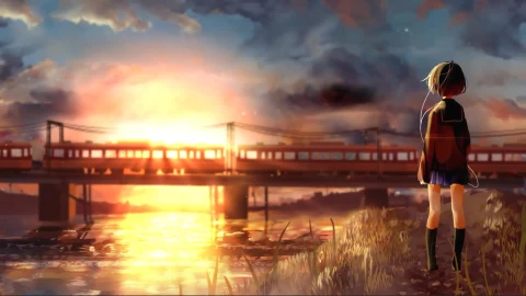 Long Train Anime Girl Live Wallpaper - Free Live Wallpaper