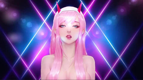 Zero Two Neon - Darling In The Franxx Digital Art By Zeronis Live Wallpaper - Free Live Wallpaper