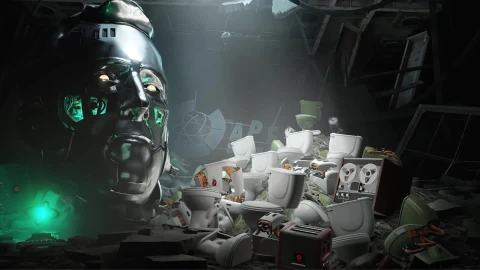 Apeture Desk Job Cave Johnson Head Live Wallpaper - Free Live Wallpaper