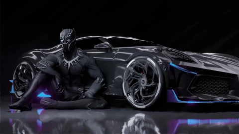 Black Panther Bugatti 4k Live Wallpaper - Free Live Wallpaper