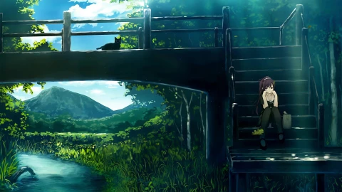 Hitagi Senjougahara Bakemonogatari Landscape 4k Live Wallpaper - Free Live Wallpaper