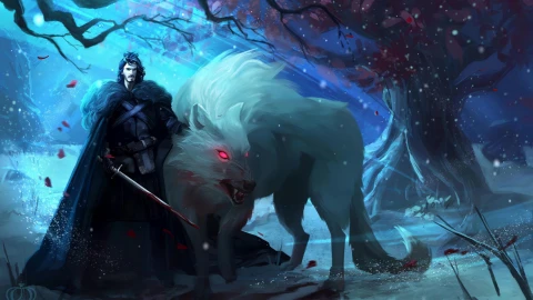 Jon Snow And Ghost Game Of Thrones 4k Live Wallpaper - Free Live Wallpaper