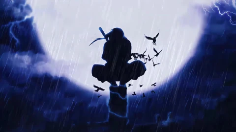 Itachi Uchiha Moonlight Rain 4K Live Wallpaper - Free Live Wallpaper