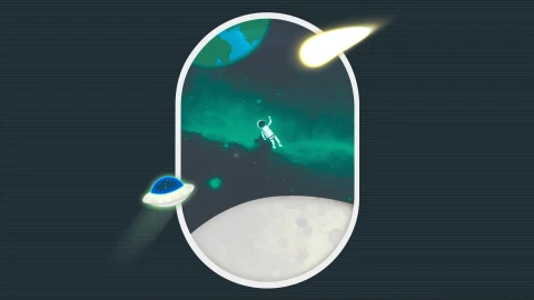 Abstract Green Minimalist Space - Free Live Wallpaper