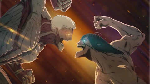 Attack On Titan Anime - Eren Jaeger Vs Armored Titan Animated Desktop Wallpaper - Free Live Wallpaper