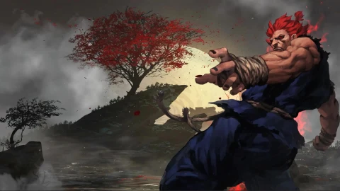 Akuma From Street Fighter Game Animated Background - Free Live Wallpaper