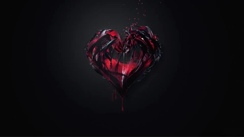 Bloody Black Hearth Animated Desktop Wallpaper - Free Live Wallpaper