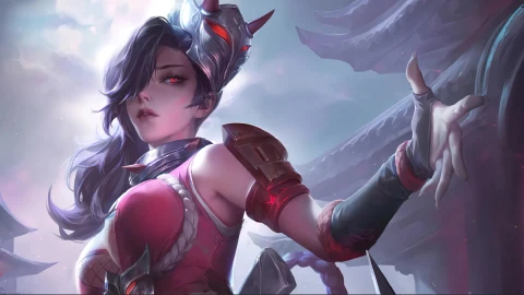 Girl Warrior Mask Fantasy Animated Video Desktop Wallpaper - Free Live Wallpaper