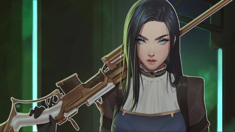 Arcane Caitlyn With Gun Animated Live Desktop - Free Live Wallpaper