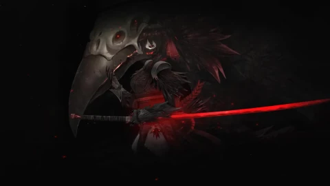 Raven Woman Warrior Animated Desktop - Free Live Wallpaper