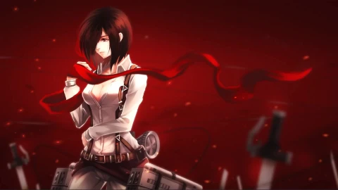Attack On Titan Mikasa Anime Live Desktop - Free Live Wallpaper