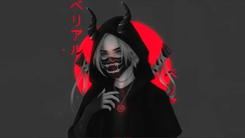 Red Mask Anime By Krypto Animated Live Desktop - Free Live Wallpaper
