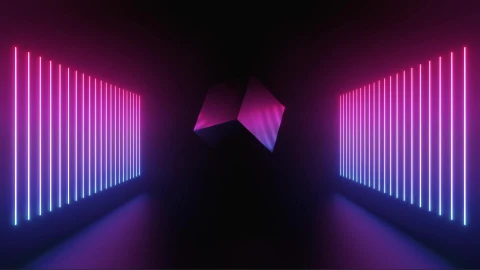 Neon Cube Rgb Animated Live Desktop - Free Live Wallpaper