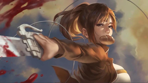 Attack On Titan Sasha Braus Anime Live Desktop - Free Live Wallpaper