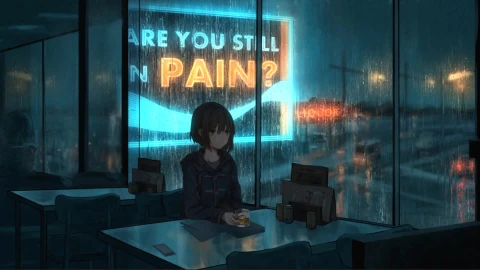 Windows and macOS Drowning In Sorrow Anime Desktop Live Background - Free Live Wallpaper