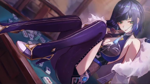 Game Anime Genshin Impact Yelan By Cybust Live Wallpaper - Free Live Wallpaper