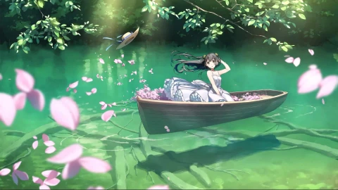 Cool Nagisas Carelessness Aime Girl In Boat Desktop Live Wallpaper - Free Live Wallpaper