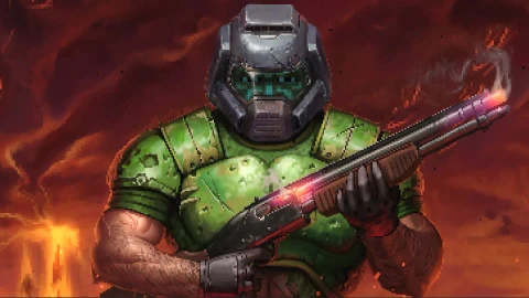 Doom Marine Doom Original Game Pixel Live Wallpaper - Free Live Wallpaper