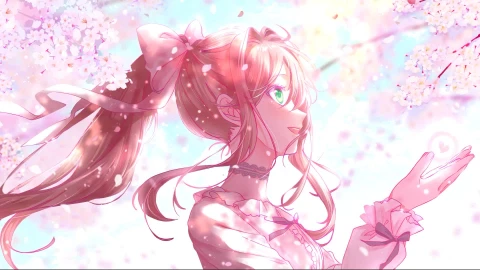 Monika Doki Doki Literature Club Anime Cute Live Wallpaper - Free Live Wallpaper