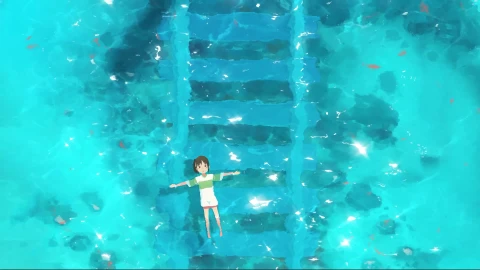 Spirited Away Chihiro Ogino In Water Live Desktop - Free Live Wallpaper