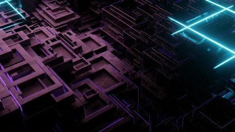 Shifting Cubes Ultrawide Dual Monitor Live Wallpaper - Free Live Wallpaper