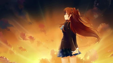 Setsuna Ogiso at Sunset Anime 4K Live Wallpaper - Free Live Wallpaper