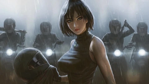 PC Animated Biker Girl Live Wallpaper - Free Live Wallpaper
