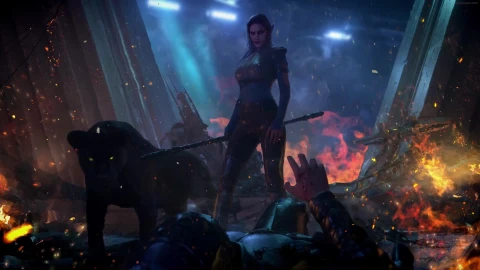 PC Animated Elf Girl Warrior Live Wallpaper - Free Live Wallpaper