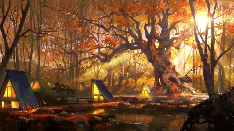 PC Animated Forest Cabins Live Wallpaper - Free Live Wallpaper