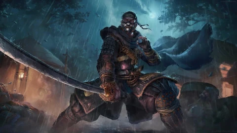 PC Animated Ghost of Tsushima Rain Live Wallpaper - Free Live Wallpaper