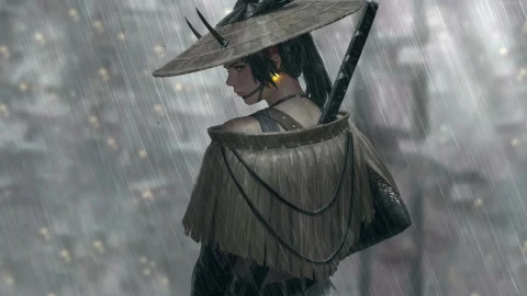 PC Animated Horned Samurai Girl Live Wallpaper - Free Live Wallpaper