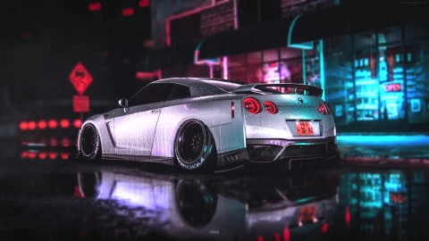 PC Animated Nissan GTR Sports Car Live Wallpaper - Free Live Wallpaper