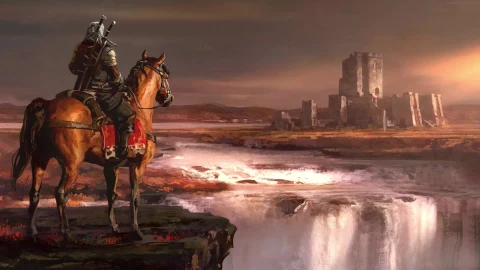 PC Animated Witchers 3 Waterfall Live Wallpaper - Free Live Wallpaper