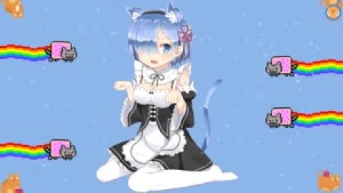 Neko Rem Animated Wallpaper - Free Live Wallpaper