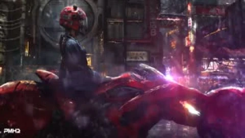 Cyberpunk Everyone Girl on Bike live Wallpaper - Free Live Wallpaper