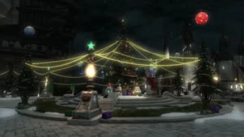 FFXIV Starlight 2017 Limsa Night Christmas Holiday Live Wallpaper - Free Live Wallpaper