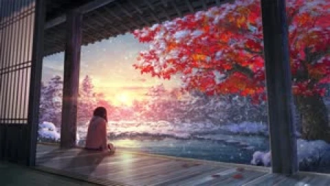 In The Snow Anime Girl Live Wallpaper - Free Live Wallpaper