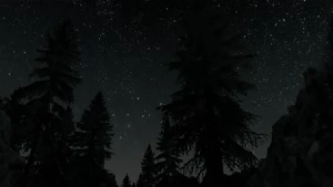Skyrim Nature Night Sky Stars Live Wallpaper - Free Live Wallpaper